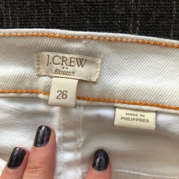 J Crew White stretch jeans - Picture 3 of 4
